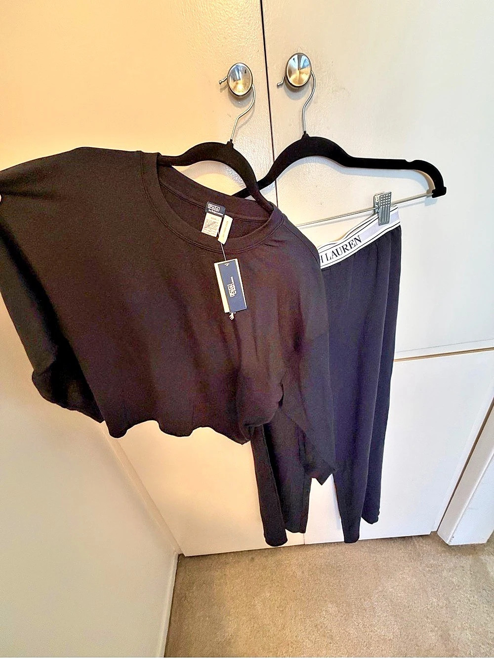Polo Ralph Lauren 2 Piece Lounge Set Black Small